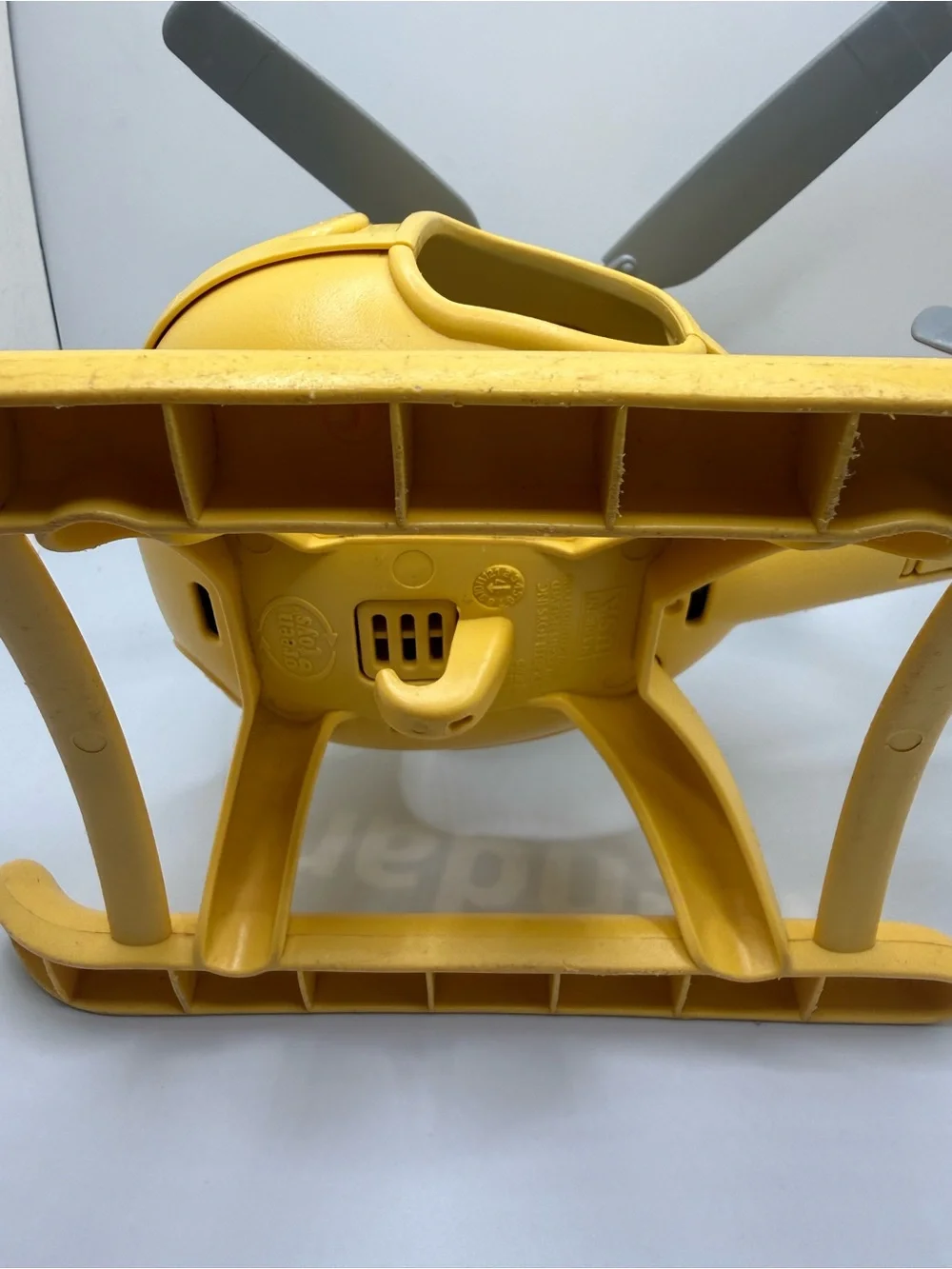 Toy Helicopter Green Toys vehicle preschool yellow